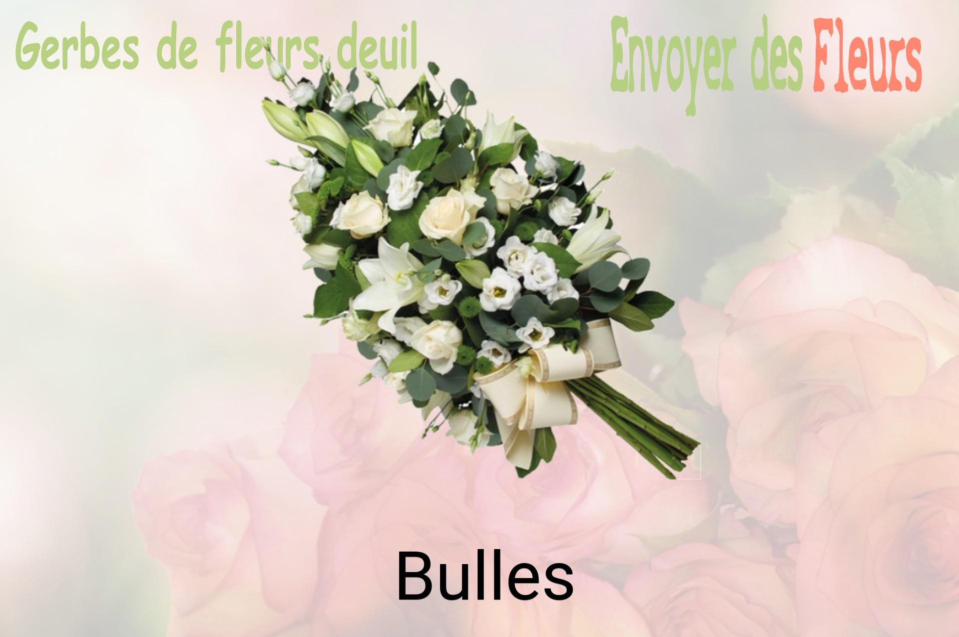 Gerbe de fleurs de deuil livrée à Bulles